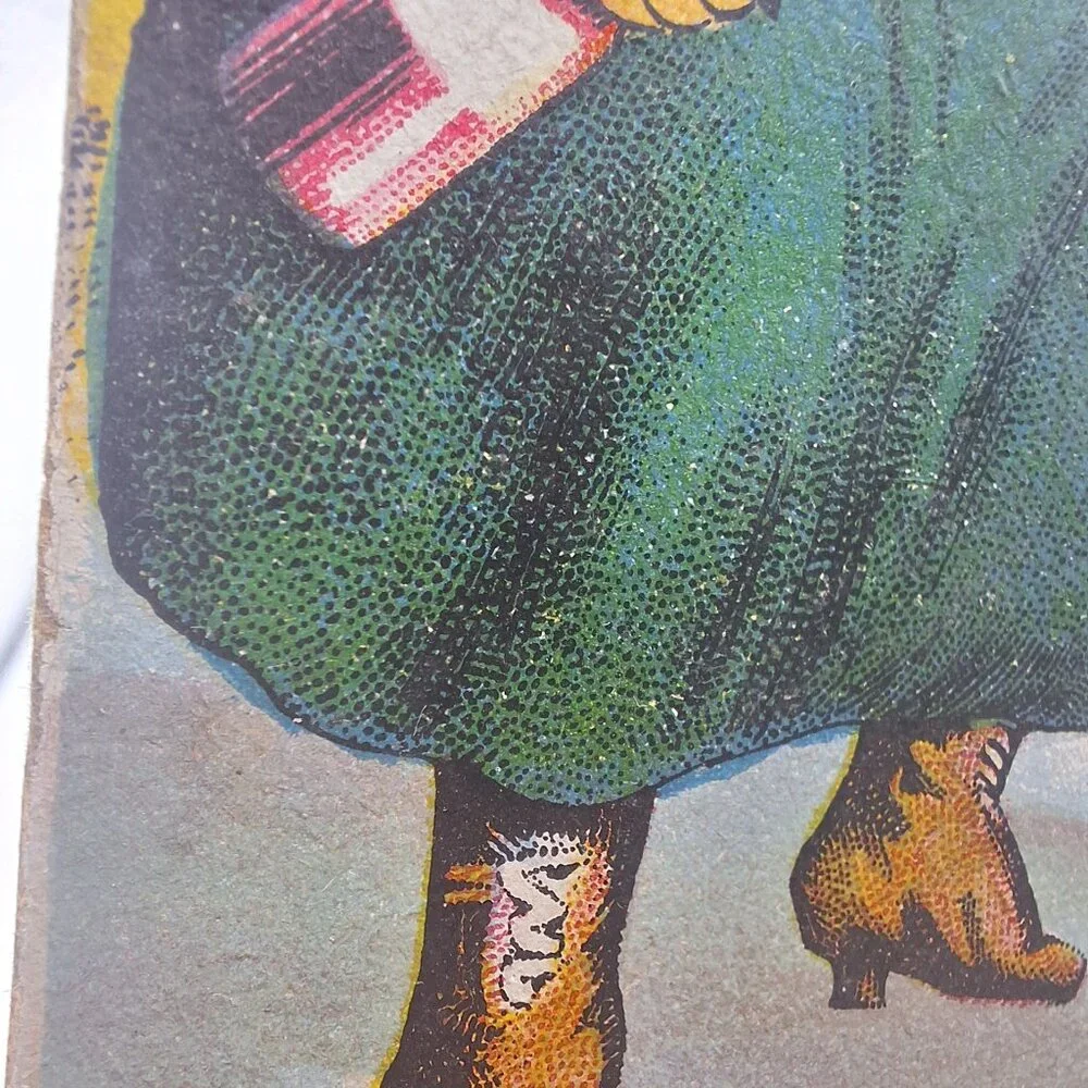 Antique French Postcard Un Menage Tres Uni Artwork Humor Multilingual Handmade‎